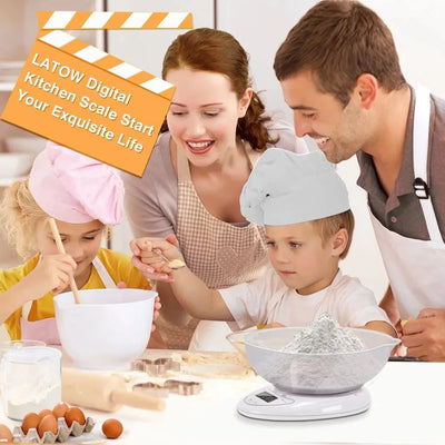 5kg/1g 1kg/0.1g Portable Digital Scale LED Electronic Scales Postal Food Measuring Weight Kitchen LED Electronic Scales by Smarsty