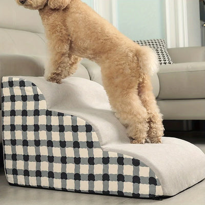 Pet 2/3 Steps High Density Foam Dog Secure Stairs Ramps Non-Slip Pet Steps for Older Dogs Pet with Joint Pain Sofa Bed Ladder - Smarsty