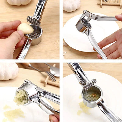 Stainless Steel Garlic Press Crusher Mincer Handheld Garlic Smasher Squeezer Manual Press Grinding Tool Kitchen Accessories by Smarsty
