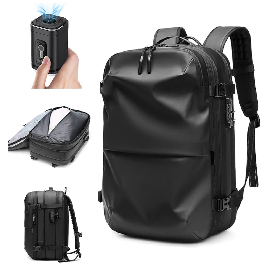 Men Travel Backpack vacuum compression 17 inch Laptop Backpack Business Large Capacity school Backpack Expanded Hiking backpack - Smarsty