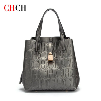 Women Tote Bag Steel Embossed Handheld Casual Purse - Smarsty