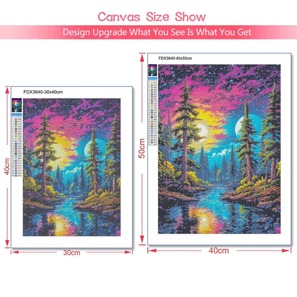 5D Diamond Art Aurora Landscape DIY Wall Decor - Smarsty