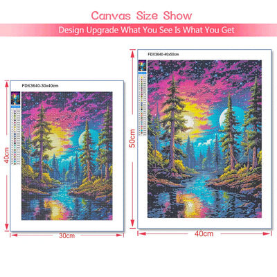 5D Diamond Art Aurora Landscape DIY Wall Decor - Smarsty