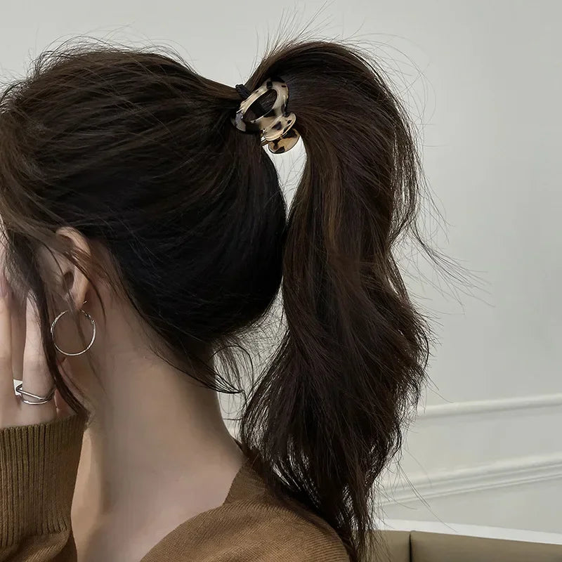 Small Acetate Hair Claw Clips Elegant Colorful Hollow - Smarsty