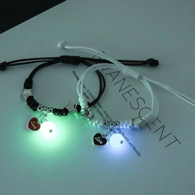 Luminous Beads Couple Bracelets Set for Matching Friends - Smarsty