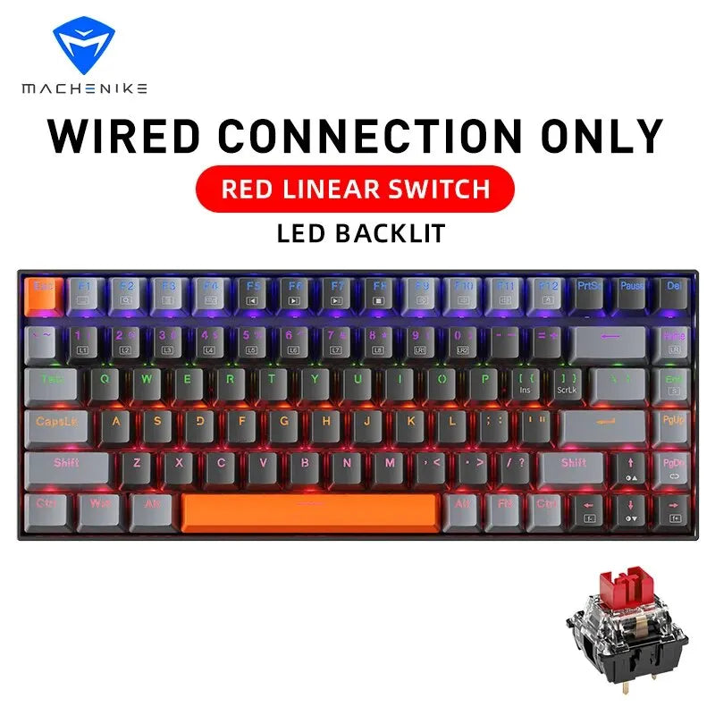 Mechanical Keyboard 75 Percent Layout Hot Swappable Backlit