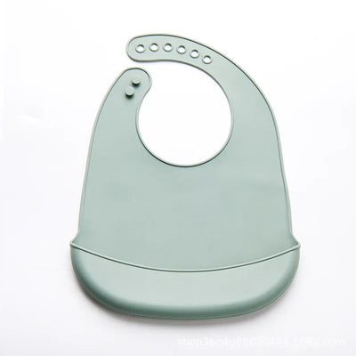 Baby Bib Adjustable Waterproof Bibs Babies Soft Edible Silicone Newborn Saliva Dripping Towel Drooling Children Scarf BPA Free by Smarsty