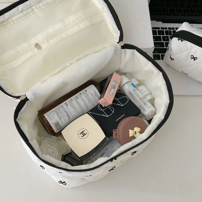 Cherry Print Makeup Bag Cosmetic Tote Organizer For Travel - Smarsty