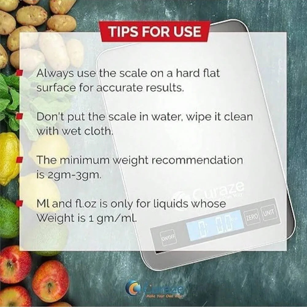 Digital Kitchen Scale with Tare Function and LCD Display - Smarsty