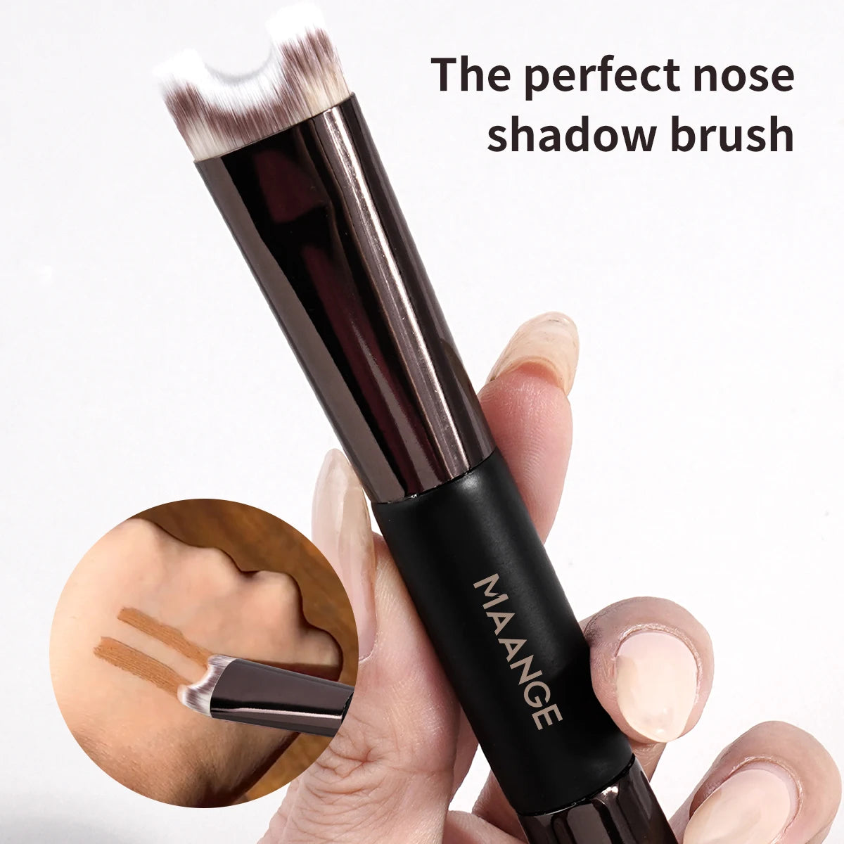 MAANGE U-Shaped Nose Contour Brush for Sculpting and Defining - Smarsty