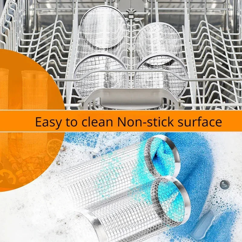 Stainless Steel Grill Basket for Easy Outdoor Barbecues - Smarsty