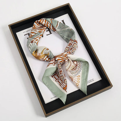 Luxury Square Silk Scarf for Women Stylish Satin Hijab Wrap - Smarsty