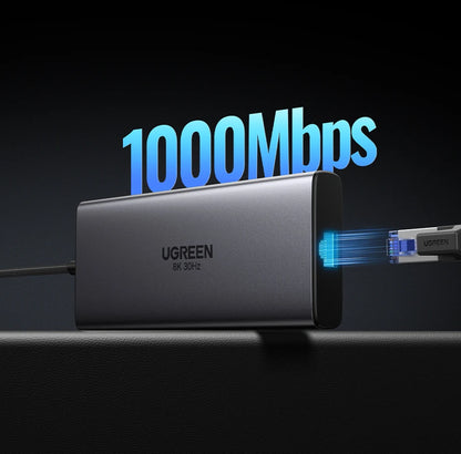 USB C Docking Station HDMI Hub 8K 4K Including RJ45
