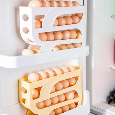 Automatic Roll-out Egg Storage Device Household Refrigerator Storage Box Egg Box Can Hold 30 Eggs High Quality Egg Rack Kitchen by Smarsty