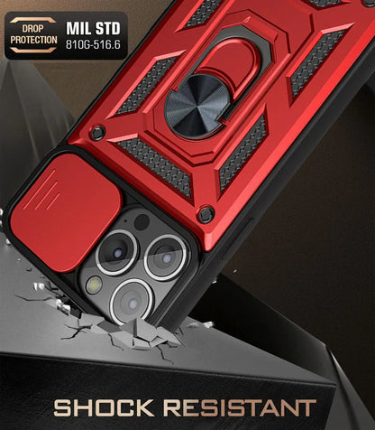 Smarsty Rugged Iphone Armor Case With Camera Lens Protector -