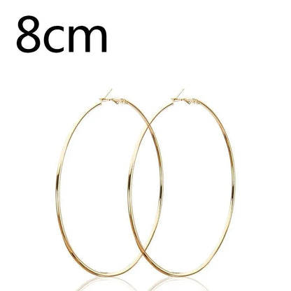 Stainless Steel Hoop Earrings Two Pair Adjustable Sizes - Smarsty