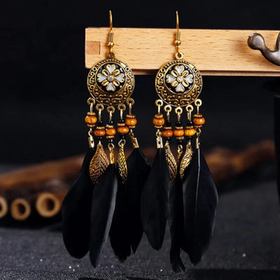 Trendy Bohemian Vintage Tassel Drop Earrings for Women - Smarsty