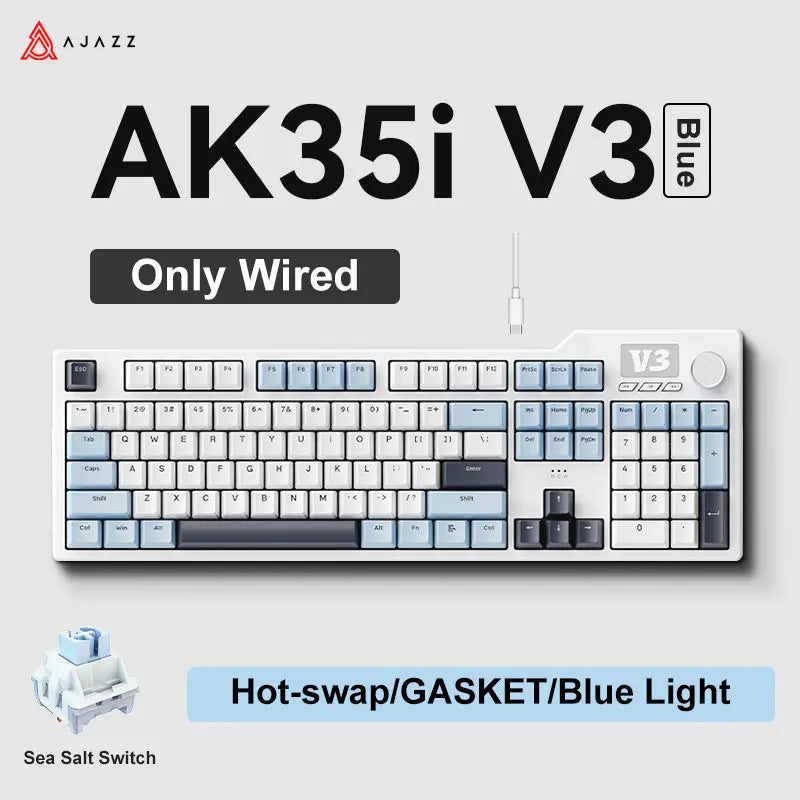 Tri Mode Gaming Keyboard With Hot Swap 104 Keys Gasket
