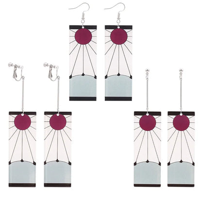 Anime Demon Slayer Acrylic Drop Earrings for Unique Style - Smarsty