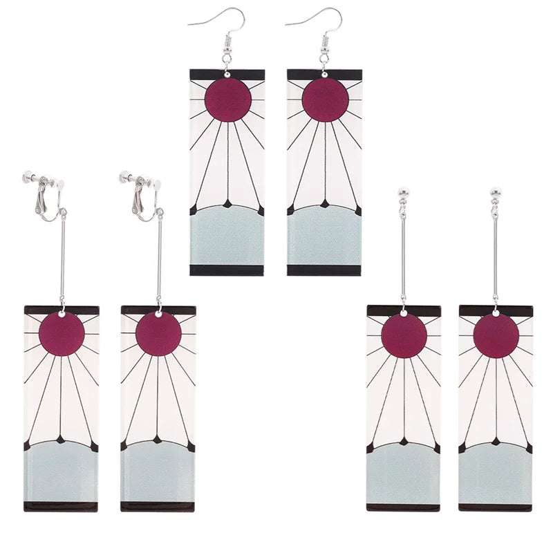 Anime Demon Slayer Acrylic Drop Earrings for Unique Style - Smarsty