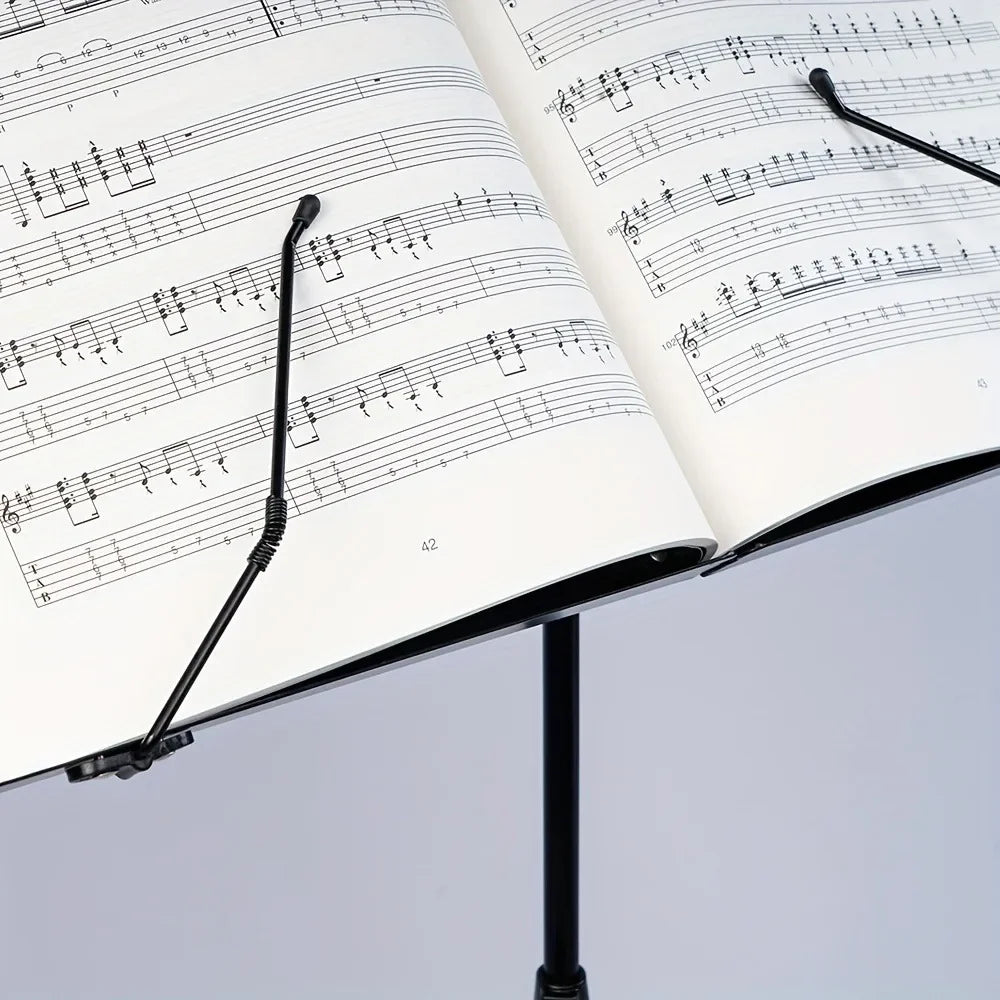 Music Stand 2 in 1 Dual Use Folding Sheet Music Stand Desktop Book Stand Portable and Lightweight - Smarsty