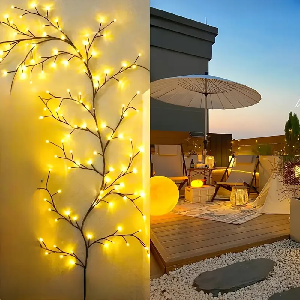 Outdoor Lighting Light String Solar Tree and Vine Lamp 96LED Tree Branches Light Waterproof Garland Home Decorative Lights