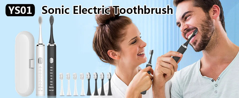Electric Toothbrush With Sonic Vibration For Deep Cleaning - Smarsty