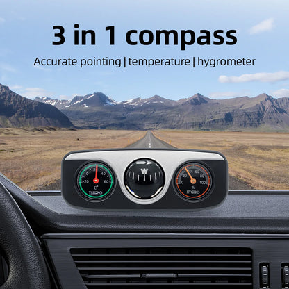 Boat Compass 3 In 1 With Thermometer Hygrometer Interior - Smarsty