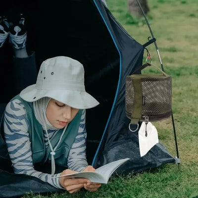 Outdoor camping tissue case roll paper storage bag with hook portable tissue holder tent hanging napkin holder camping supplies by Smarsty