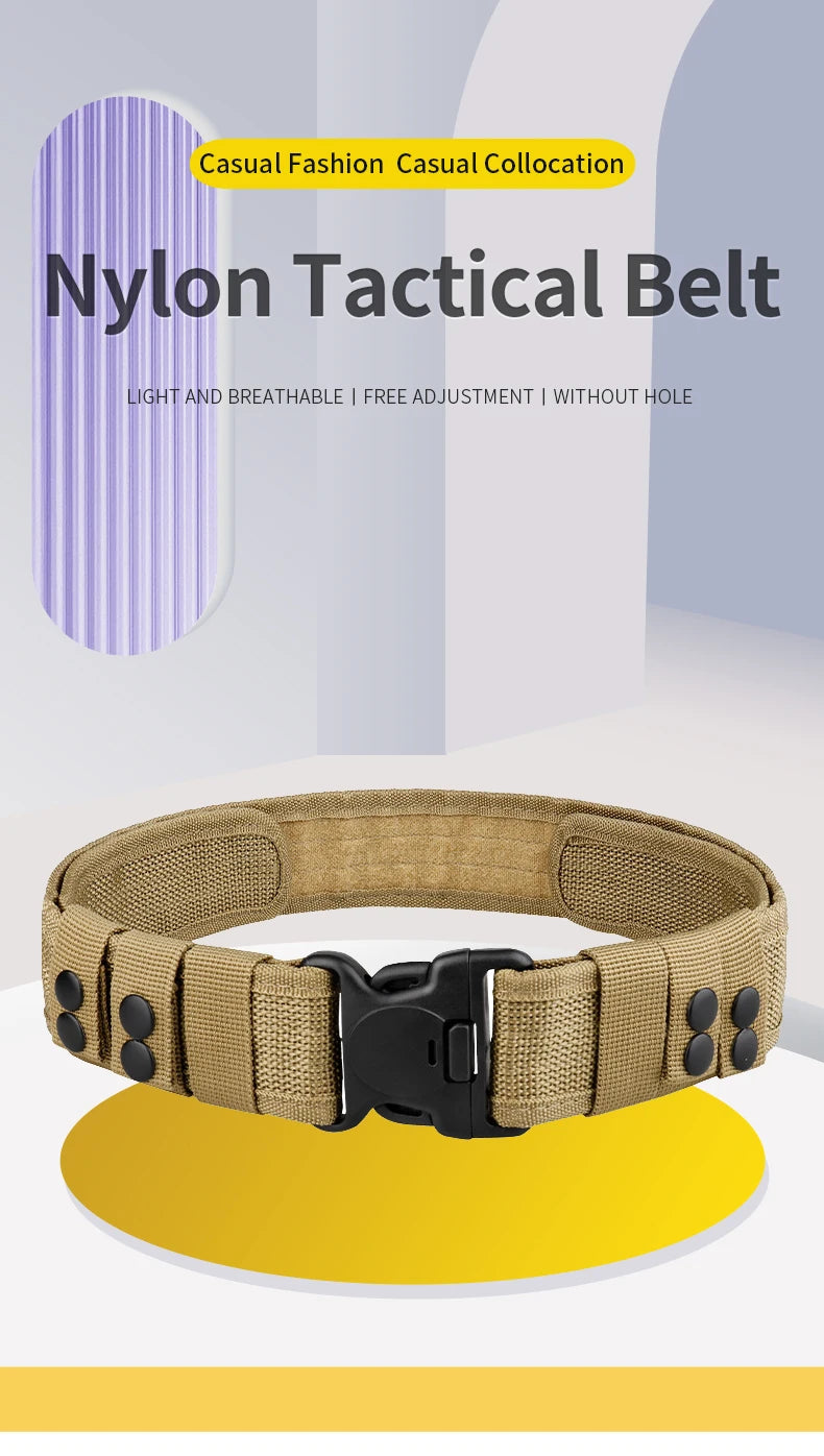 Quick Release Tactical Belt for Men Durable Outdoor Combat Belt - Smarsty