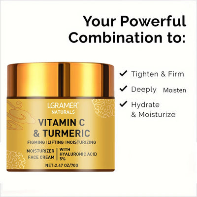 Turmeric Vitamin C Face Cream for Firming Hydration - Smarsty