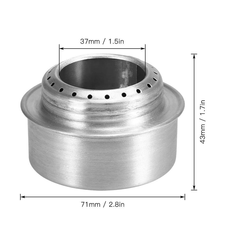 Outdoor Mini Alcohol Stove Aluminum Alloy Alcohol Stove with Lid Outdoor Camping Hiking Backpacking Cooking Stove