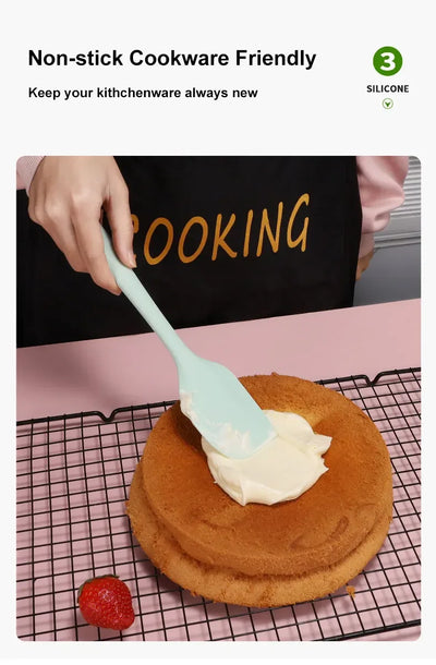 Heat Resistant Silicone Spatula Set for Baking - Smarsty