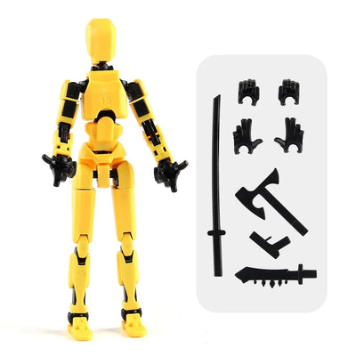 DIY Luminous T13 Multi-Jointed Movable Shapeshift Robot 3D Printed Mannequin Lucky robot and dog Action Figures Toys kids Gifts - Smarsty