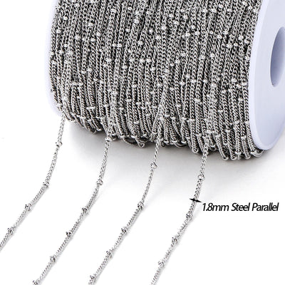 No Fade 2M Gold Stainless Steel Beaded Chain Durable - Smarsty