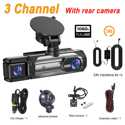 1080P 3 Camera Dash Cam Front and Rear Night Vision - Smarsty