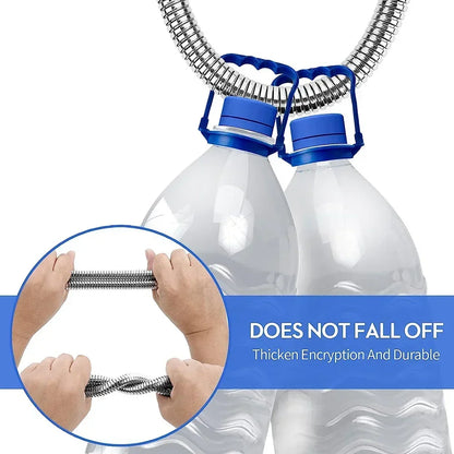 Stainless Steel Shower Hose Extension Tube 2M Durable Water Supply - Smarsty