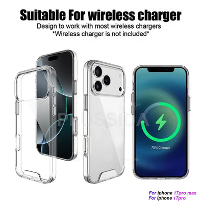 Smarsty Clear MagSafe Case for iPhone Pro Max and Regular Models -