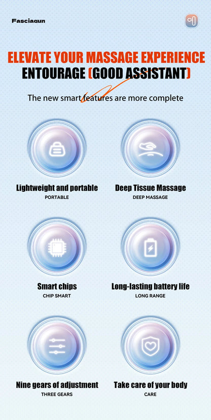 Electric Fascia Gun Massager for Body Relaxation - Smarsty