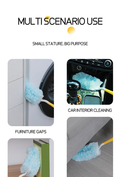 Double sided 360 ° electrostatic dust duster is used for large-scale cleaning of dust, spider webs, and disposable dust collecto - Smarsty