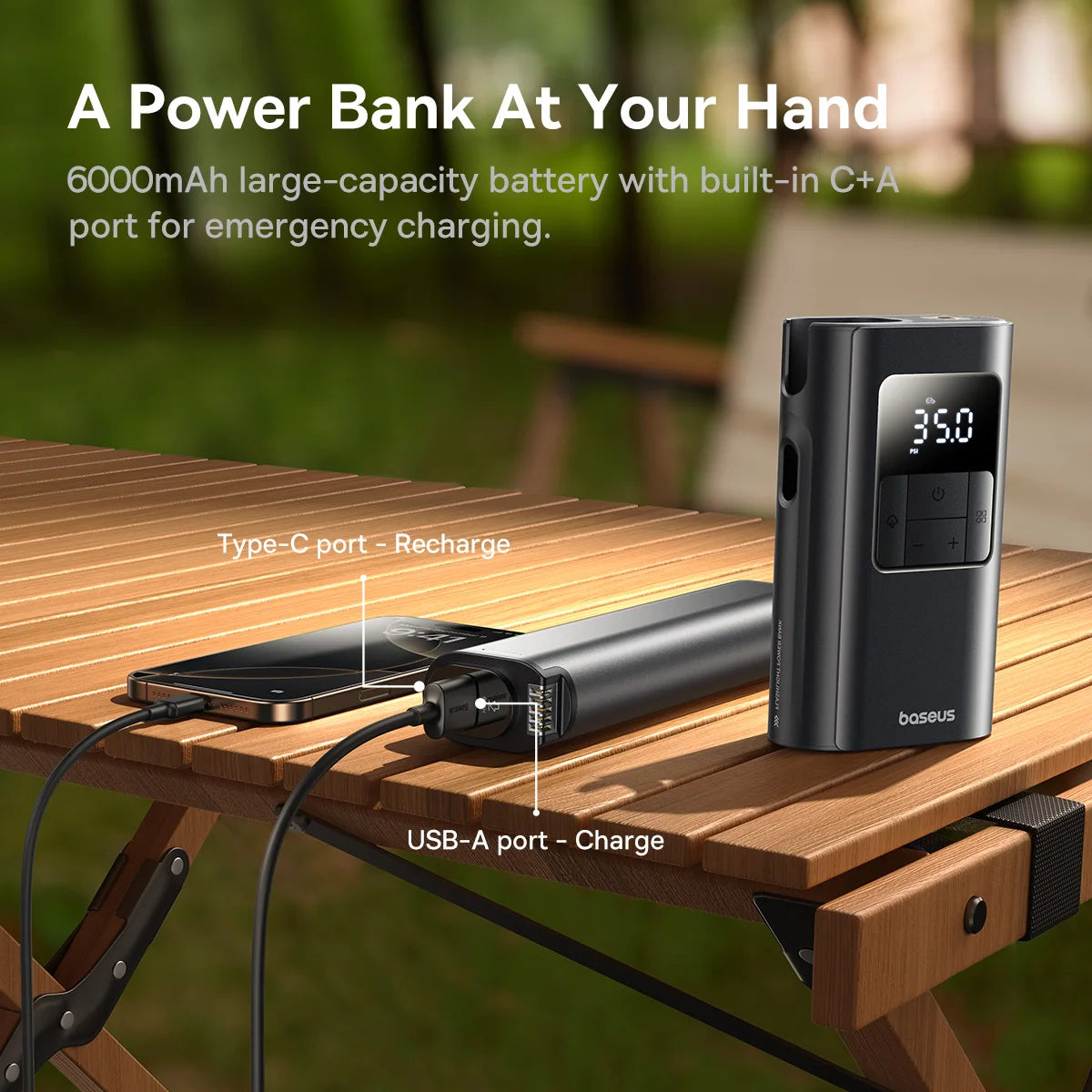 Wired And Wireless Car Air Pump 2in1 Portable Inflator - Smarsty