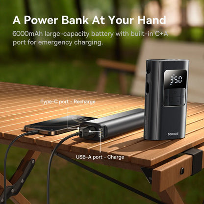 Wired And Wireless Car Air Pump 2in1 Portable Inflator - Smarsty