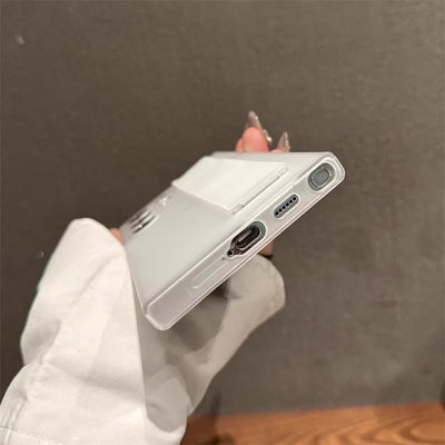 Shockproof Silicone Wrist Strap Case Matte Clear Cover - Smarsty