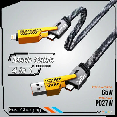 4 in 1 Fast Charging Multi Port Data Cable - Smarsty