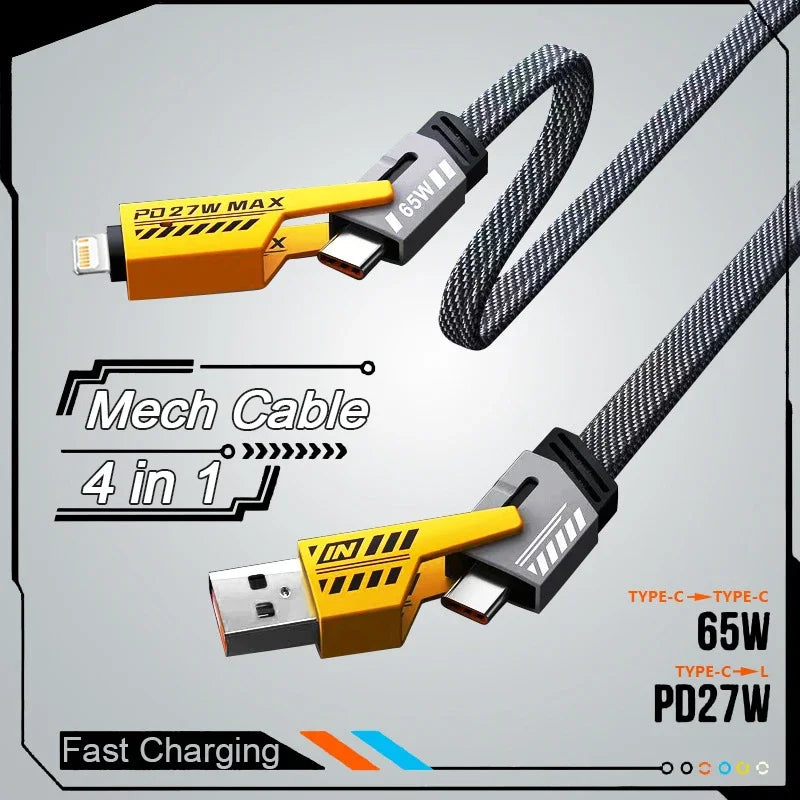 4 in 1 Fast Charging Multi Port Data Cable - Smarsty