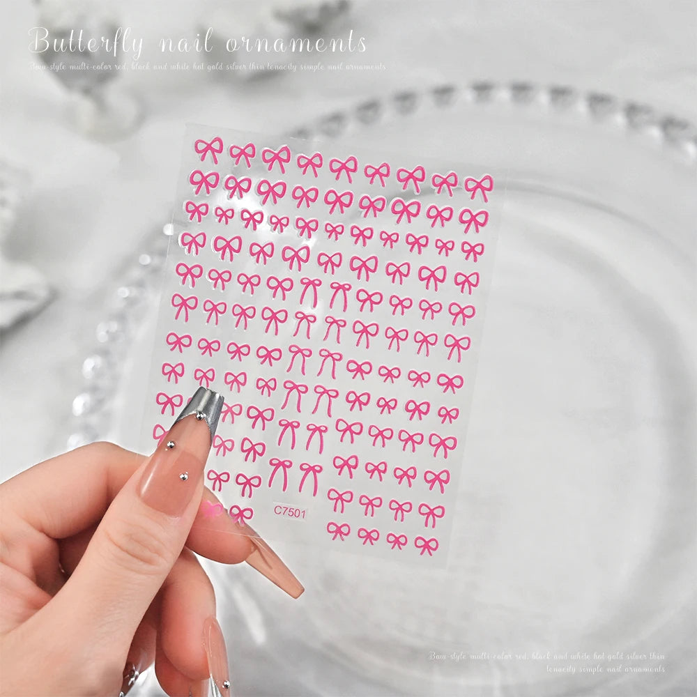 Self-Adhesive 3D Bowknot Nail Stickers for Easy Manicure - Smarsty