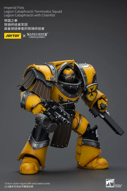 JOYTOY Warhammer 40k 1/18 Action Figures Anime 13.6cm Imperial Fists Legion Cataphractii Terminator Squad Collection Model Toys