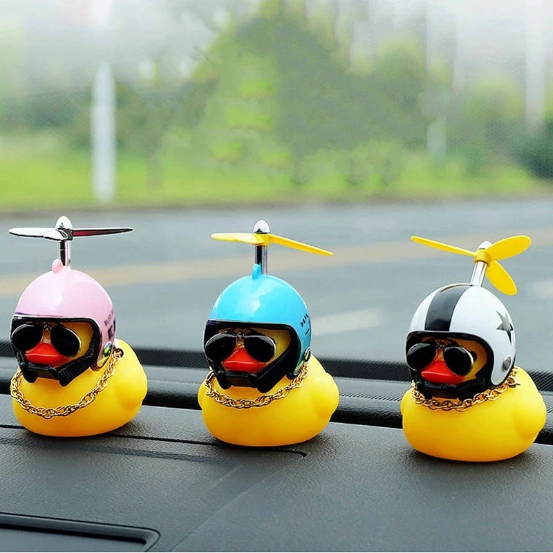 Cute Yellow Duck Helmet Car Decoration for Wind Break - Smarsty