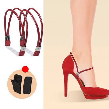 High Heels Shoes Band Anti-loose for Women Diamond Shoelaces Anti-drop Heel Straps Belt Drill Elastic Fixing Belts Rhinestone - Smarsty