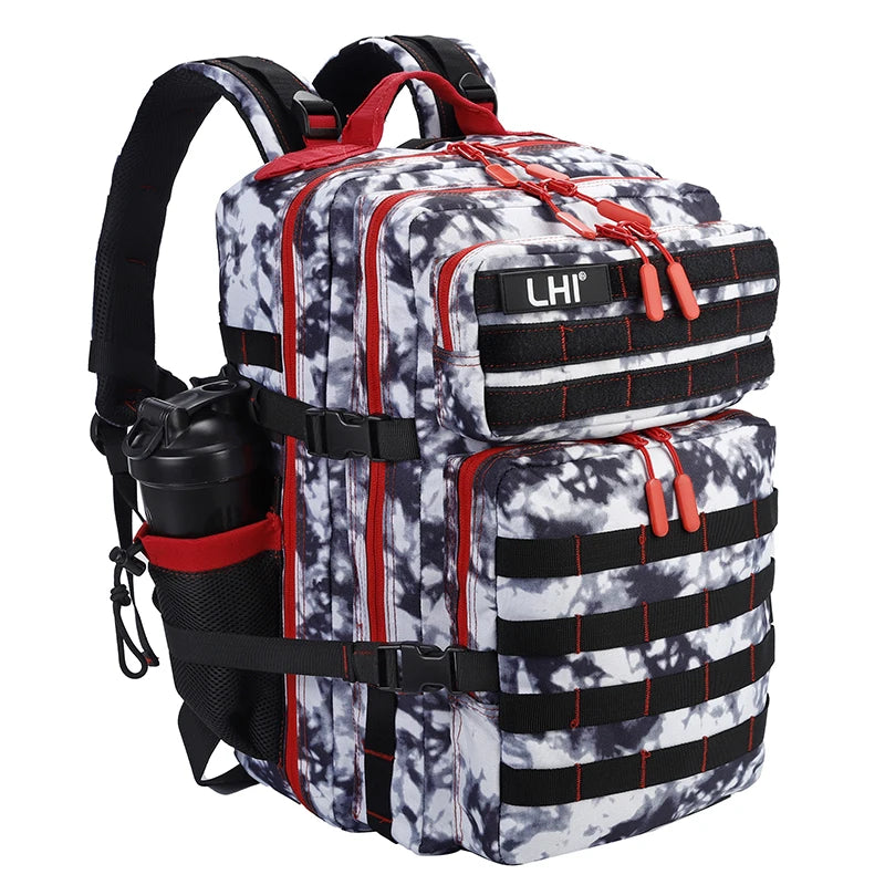 LHI 45L Tactical Backpack for Men and Women Large Athlete Gym Bag Outdoor Sports Hiking Survival Rucksack with Bottle Holder - Smarsty